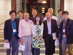 左より，Dr. Yoon，ふく隊長，Dr. Jester，Justin，有田隊長，Dr. Villani，Dr. Paugh，Dr. Yu，Dr. Yang，